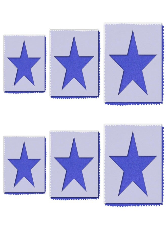 Stencil Stop Star Stencil Set - 6 Pack, Two of Each in 2, 3, and 4 Inches - Reusable Stencils for Painting on Wood, Walls, Fabric, Canvas, and DIY Crafts - Durable Plastic for Art and Home Decor - Image 1