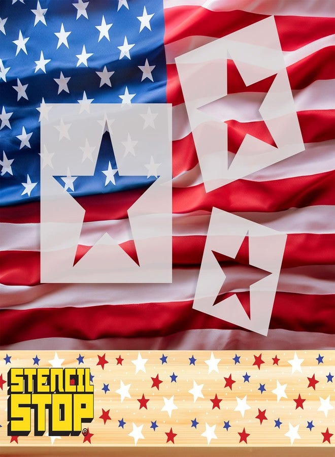 Stencil Stop Star Stencil Set - 6 Pack, Two of Each in 2, 3, and 4 Inches - Reusable Stencils for Painting on Wood, Walls, Fabric, Canvas, and DIY Crafts - Durable Plastic for Art and Home Decor - Image 5