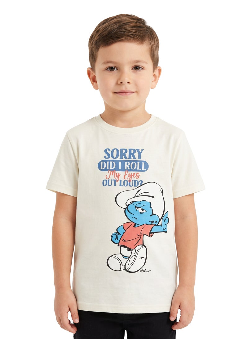 The Smurfs Boys’ Graphic T-Shirt Pack of 3 – Short-Sleeve Crew-Neck Cartoon Character Casual Top - Image 2