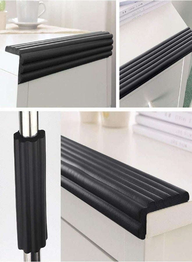 OLWICK شريط حماية الحواف والزوايا من OLWICK® قطعة واحدة من الفوم عالي الكثافة بطول مترين + قطعتان من واقيات أصابع الأطفال للأبواب (أسود) - Image 4