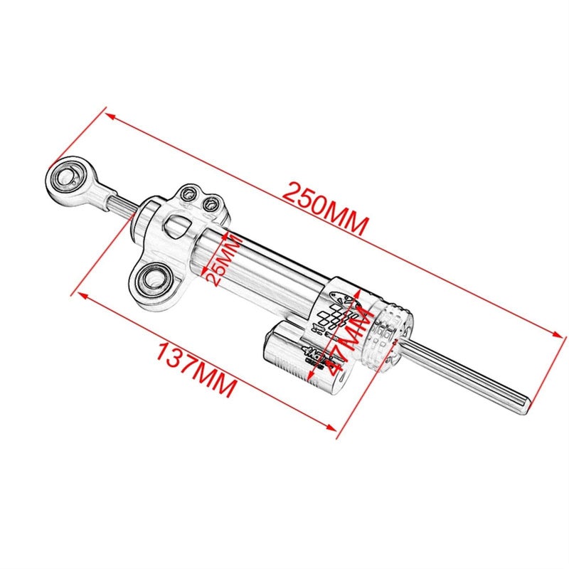Adjustable Motorcycle Steering Damper Stabilizer Mounting Bracket Kit - Image 5