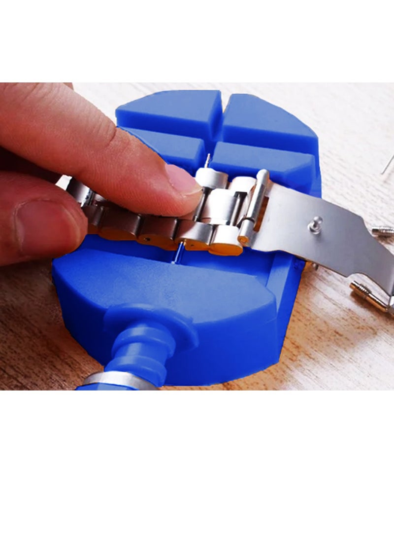 يا كومز Yakumuz Watch Band Strap Link Pin Remover ضبط مجموعة أدوات الإصلاح لصانعي الساعات مع دبابيس ربيع الدفع الصلب - Image 2