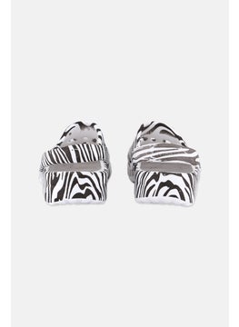 Woz Kids Girl Slip On Animal Print Clogs, White  - Image 2