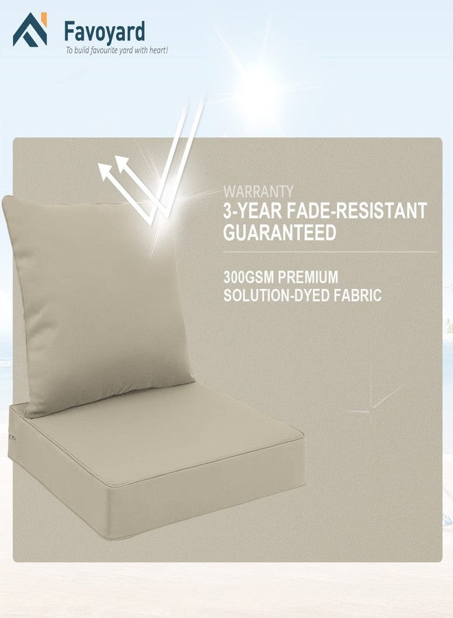 Favoyard Outdoor Seat Cushion Set 22 x 24 Inch Waterproof & Fade Resistant Patio Furniture Cushions with Removable Cover Deep Seat & Back Cushion with Handle and Adjustable Straps for Chair Sofa Couch - Image 5