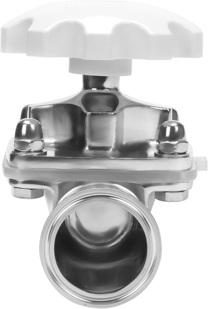 DERNORD Sanitary Diaphragm Valve Silicone Seal Stainless Steel 316L 2 Tri Clamp Valve 2 inch Tube OD - Image 2