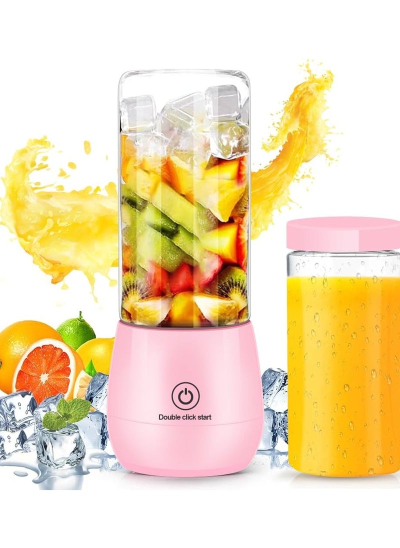 Captaintech Portable Blender USB Rechargeable Smoothie Blender Personal Beach Blender for Shakes and Smoothies with 6 Sharp Blades Travel Lid One Touch Auto-cleaning Waterproof Blender for Kitchen  - Image 1
