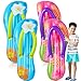 JellyArch 4 Pcs Slippers Inflatable Surf Board 36 Inch Inflatable Pool Floats Luau Hawaiian Party Decorations Tropical Slippers Blow up Surfboard for Wall Beach Party Decorations - Image 3
