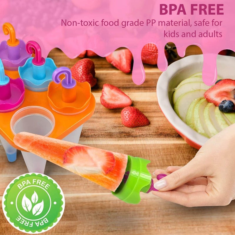 Zusaca قوالب مثلجات زوساكا 6 تجويف من السيليكون الغذائي لصنع المثلجات خالية من BPA أدوات المطبخ 1 قطعة متعددة 1 قطعة - Image 2