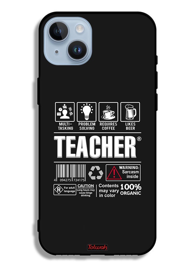 Tolwak Apple iPhone 14 Plus Protective Case Teacher Sticker - Image 2