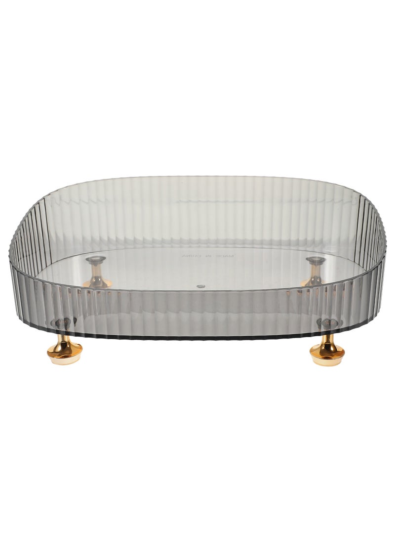 XiuWoo Bathroom Vanity Tray, Countertop Organizer Tray With Large Capacity, Acrylic Counter Tray Perfume Organizer, Bathroom Sink Tray For Soap Dispensers Candle Lotion Bottle Makeup  - Image 5