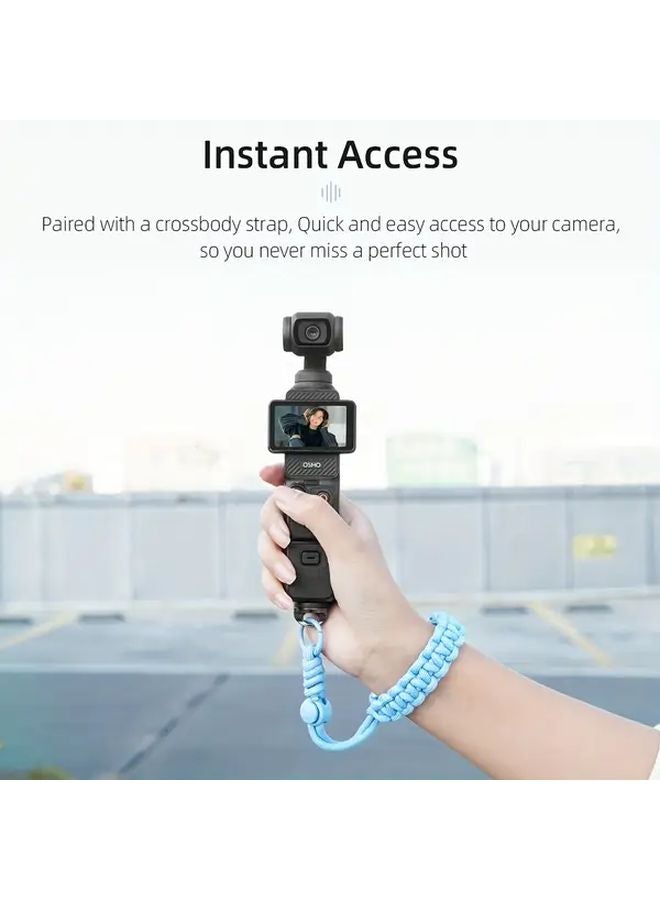 Blue Anti Lost Wrist Strap Lanyard for DJI Pocket 3 Insta 360 Action 5 Pro Camera - Image 5