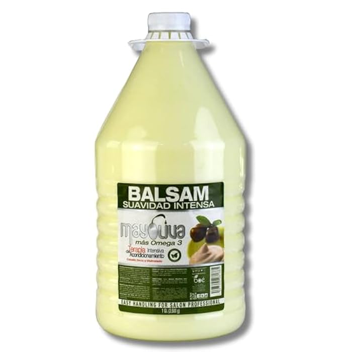 Mayoliva Balsam Mayoliva with Omega 3 – Deep Repair Hair Treatment for Dry & Damaged Hair – Instantly Softens, Nourishes & Shines – Intensive Conditioner Therapy – 1 Gallon - Image 1