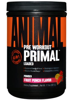 UNIVERSAL NUTRITION Animal Pre Workout Primal Loaded Max Strength Fruit Punch Flavour 507.5g 