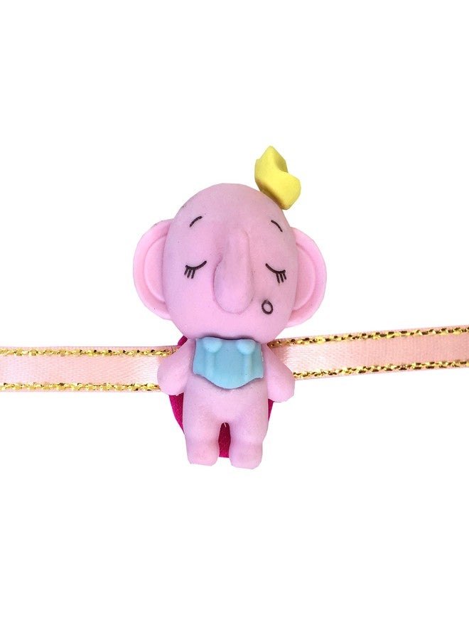 CLUZE Rakhi for Kids Set of 2 Cute Elephant Shape Rakhi for Boys/Girls/Bhateeja - Image 3