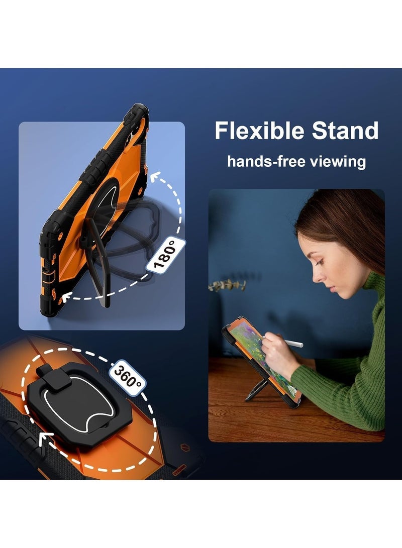 general Case Compatible with Xiaomi Redmi Pad Pro 12.1 inch Case, Full-Body Rugged Shockproof Protective Shell, 360掳 Swivel Stand Handle Cover with Shoulder Strap - Image 4