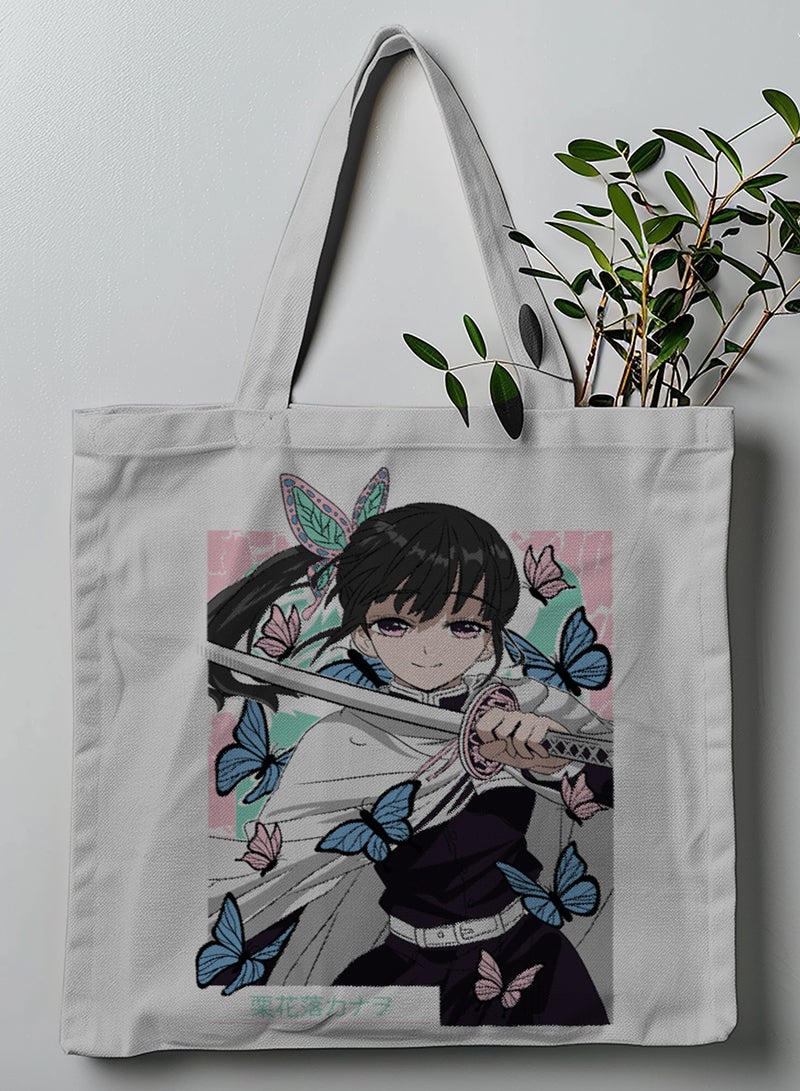 لوحة حقيبة يد بأحزمة كتف من البوليستر بتصميم أنمي قاتل الشياطين - Image 1