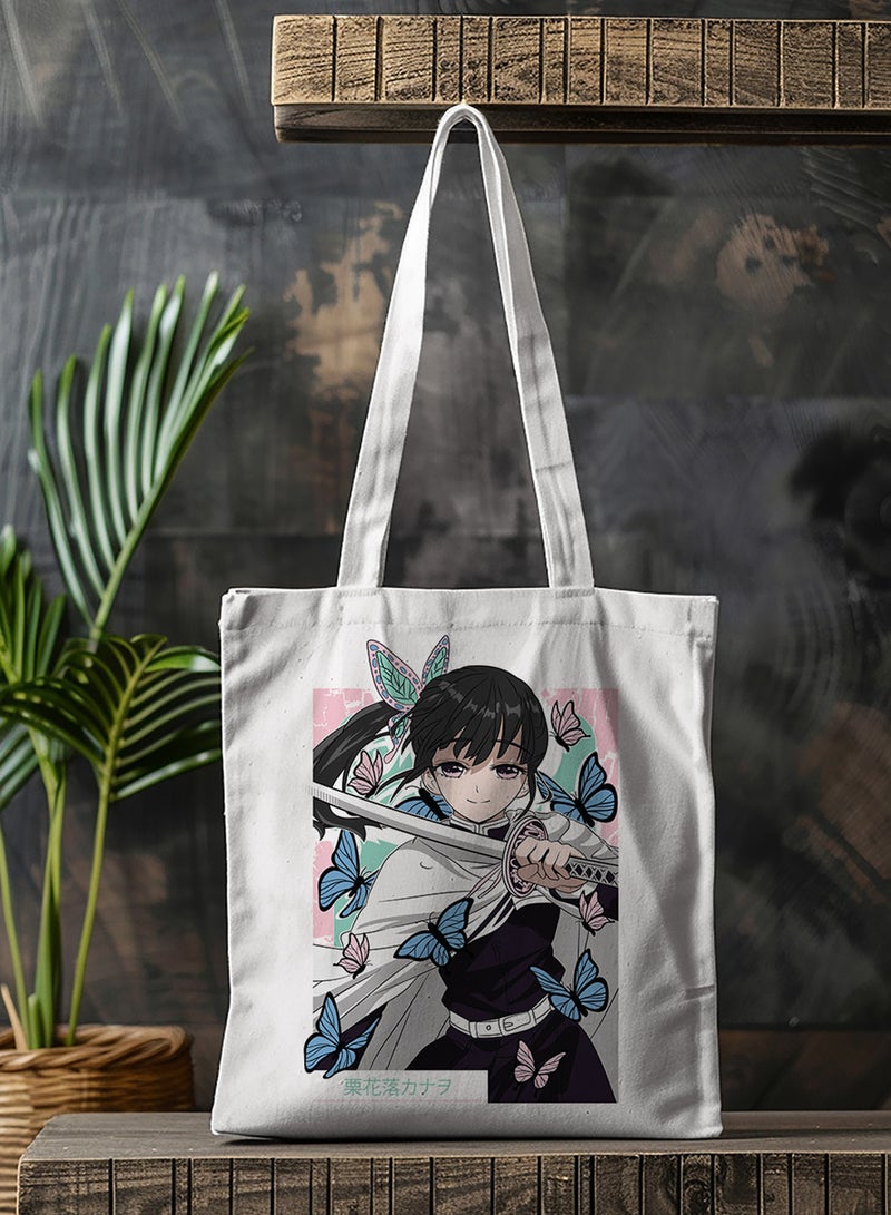 لوحة حقيبة يد بأحزمة كتف من البوليستر بتصميم أنمي قاتل الشياطين - Image 2