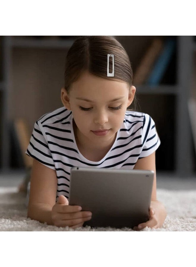 Cinaci Inaci 50 Pack Bulk 5Cm / 2 Inches Rectangle Square Silver Metal Hair Clips Barrettes Hairpins Thin Fine Bang Hair Holders Diy Craft Accessories For Women Girls Teens Kids - Image 4