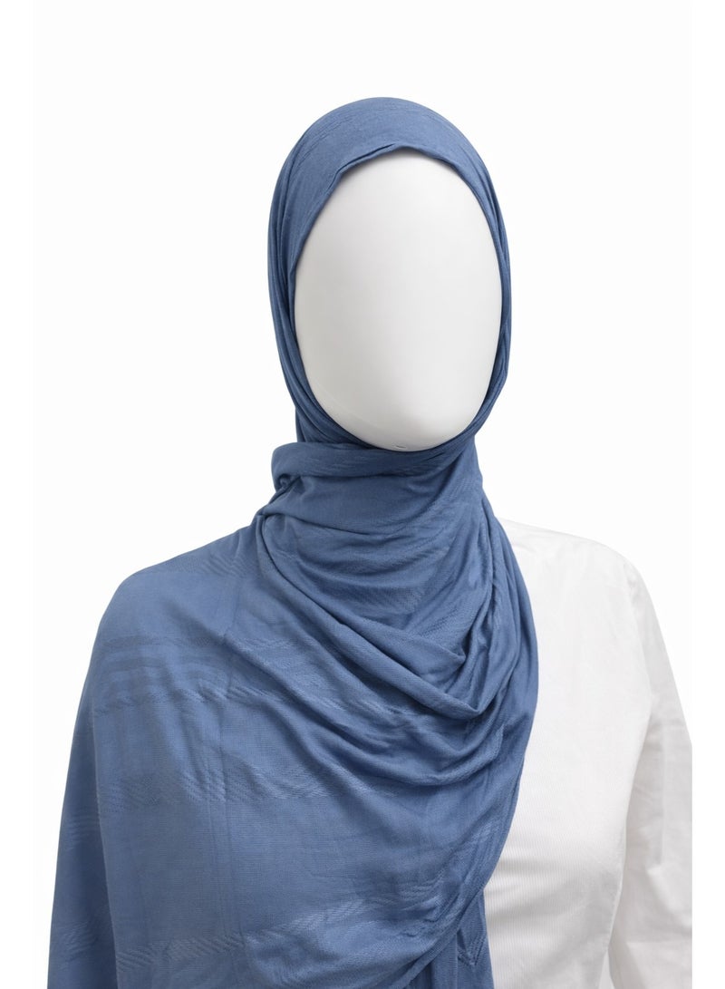 Zigzag Kuwaiti Scarf Blue