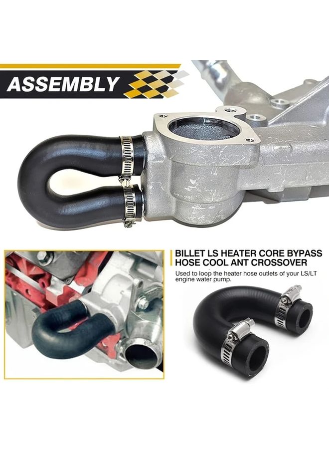 1 Set LS LT Engine Heater Hose Kit With Clamps Direct Fit Heavy Duty Rubber Water Replacement For GM V8 Swap Car Heater Core - Image 4
