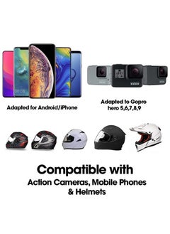 ساونس حامل تثبيت Sounce لخوذة الدراجات النارية وحزام خوذة مدمج لكاميرا الحركة الرياضية لكاميرا Gopro Hero 8/Hero 7/Hero 6/Hero 5/Yi/SJ Cam، (HMTGPROST)  - Image 4