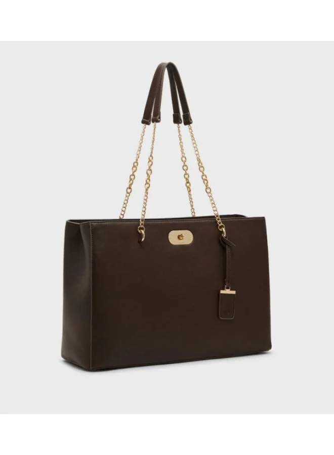 Anne Klein  Anne Klein Textured Twist-lock Tote Bag for Women | Best Price UAE