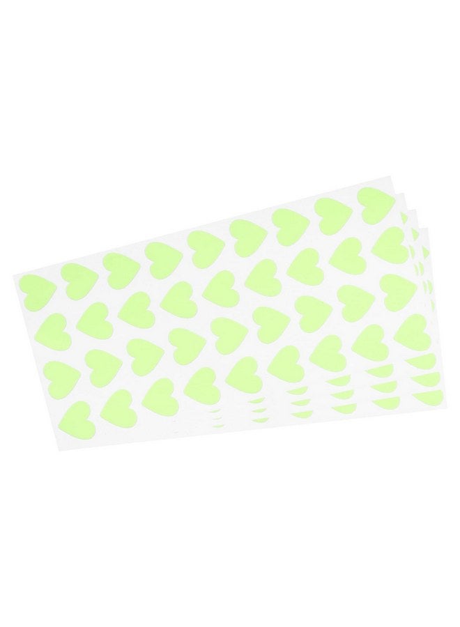 MECCANIXITY Glow in The Dark Tape Heart,0.8" 144 Glow Heart Sticker Green for Walls Parties Marking Decorations - Image 1