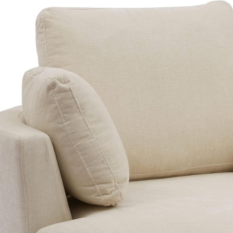Comfynest Round Swivel Accent Sofa with 4 Pillows - Image 4