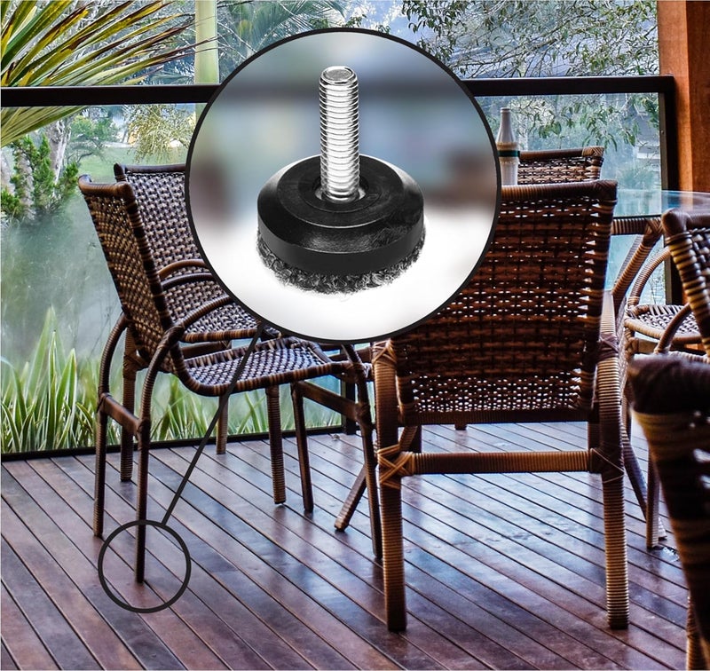 Slipstick Gorilla Outdoor Adjustable Furniture Levelers (8 Pack) Weatherproof Screw in Leg Glides for Chairs, Tables, and Outdoor Furniture Feet (Berber Glide, ¼”-20 BSW Thread) - Image 5