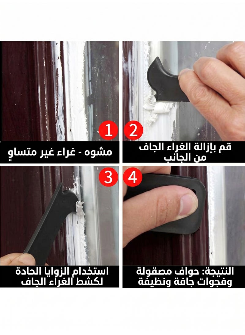 أداة سدّ وفواصل 3 في 1، أداة سيليكون لتشطيب الفواصل، مكشطة زوايا لمعجون الزجاج، مجموعة أدوات تشطيب فوهات السدّ، أداة إزالة وتنعيم مانع التسرب والفواصل - Image 3