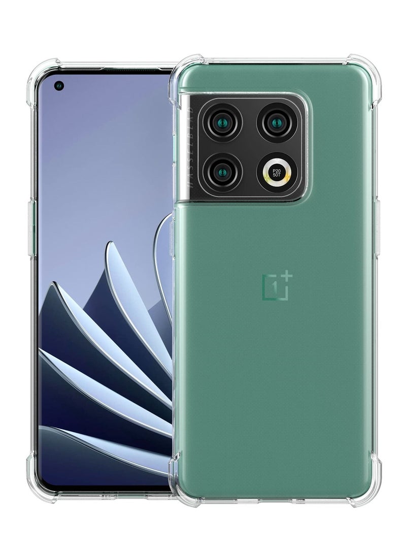 BORTONY OnePlus 10 Pro Case 6.7 Inch 2022 Scratch Resistant Reinforced Corners TPU Rubber Soft Skin Silicone Scratch Resistant Reinforced Corners Protective Case Cover Clear - Image 1