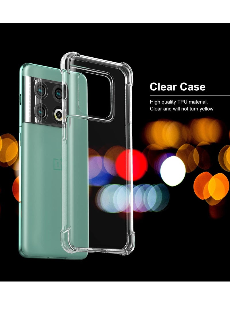 BORTONY OnePlus 10 Pro Case 6.7 Inch 2022 Scratch Resistant Reinforced Corners TPU Rubber Soft Skin Silicone Scratch Resistant Reinforced Corners Protective Case Cover Clear - Image 3