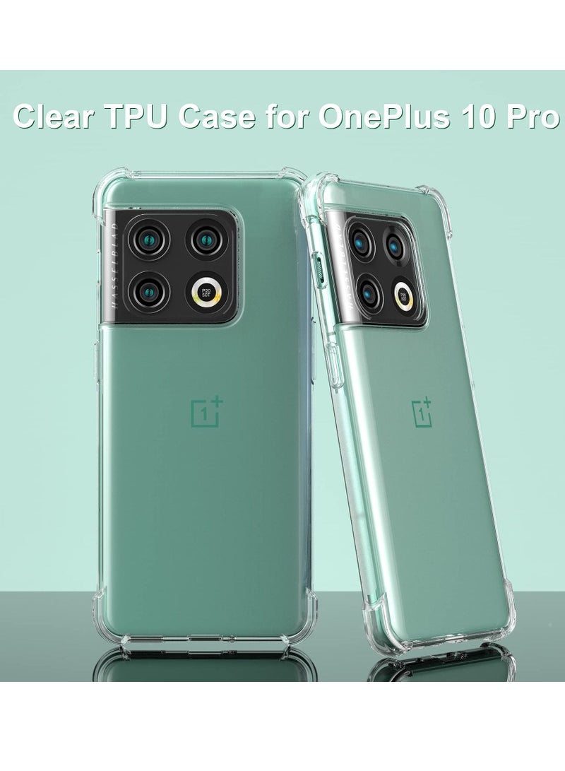 BORTONY OnePlus 10 Pro Case 6.7 Inch 2022 Scratch Resistant Reinforced Corners TPU Rubber Soft Skin Silicone Scratch Resistant Reinforced Corners Protective Case Cover Clear - Image 4
