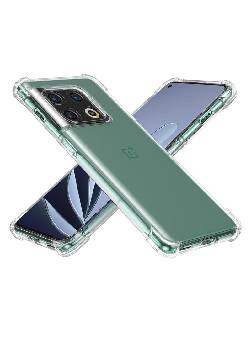 BORTONY OnePlus 10 Pro Case 6.7 Inch 2022 Scratch Resistant Reinforced Corners TPU Rubber Soft Skin Silicone Scratch Resistant Reinforced Corners Protective Case Cover Clear - Image 5
