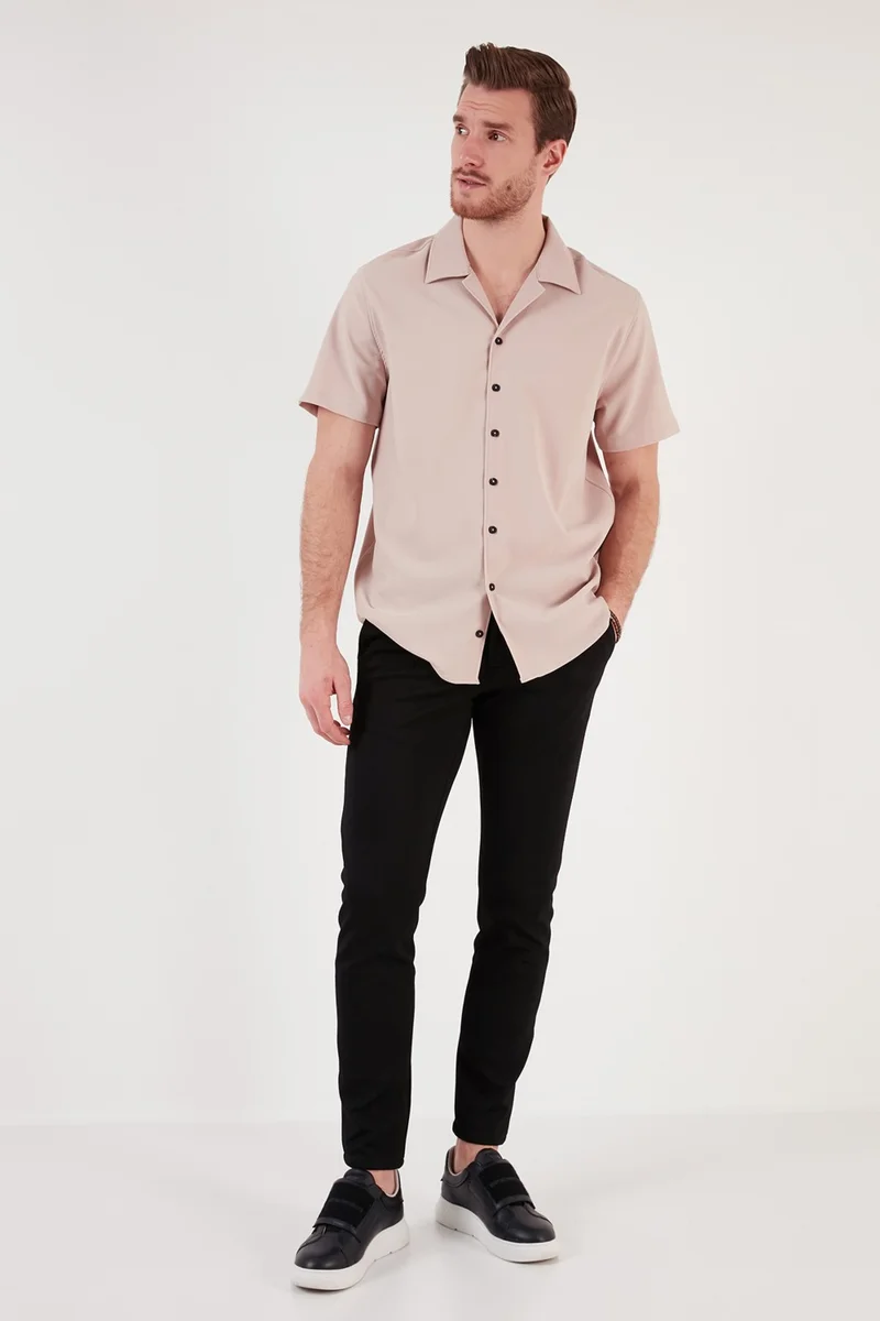 Buratti Regular Fit Open Collar Short Sleeve Shirt Men's Shirt CF24S117927