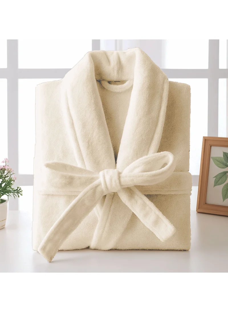 Donetella Unisex 100% Cotton Terry Bathrobe Large And Extra Large Size, 400 GSM, Luxurious And Absorbent, Ankle-Length with Shawl Collar And Pockets