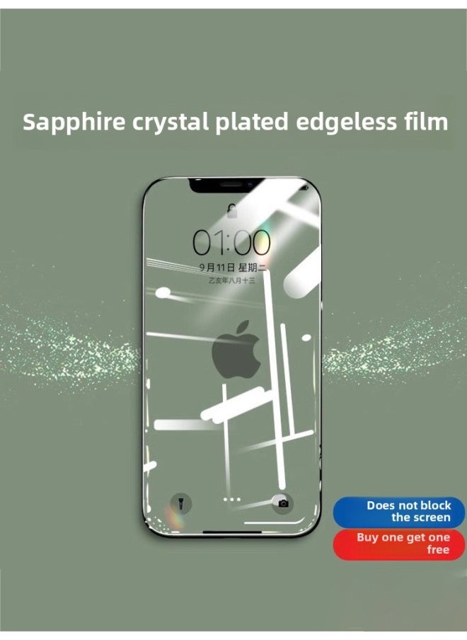 Generic - For Iphone13promax Tempered Film For Iron Cloth Shirt XS/XR For Iphone 12/11pro Sapphire Crystal Plated Film-Color:High Definition, Fully Transparent - No Black Edges - No Broken Edges, Buy One Get One Free-Size:For Iphone Xr - Image 1