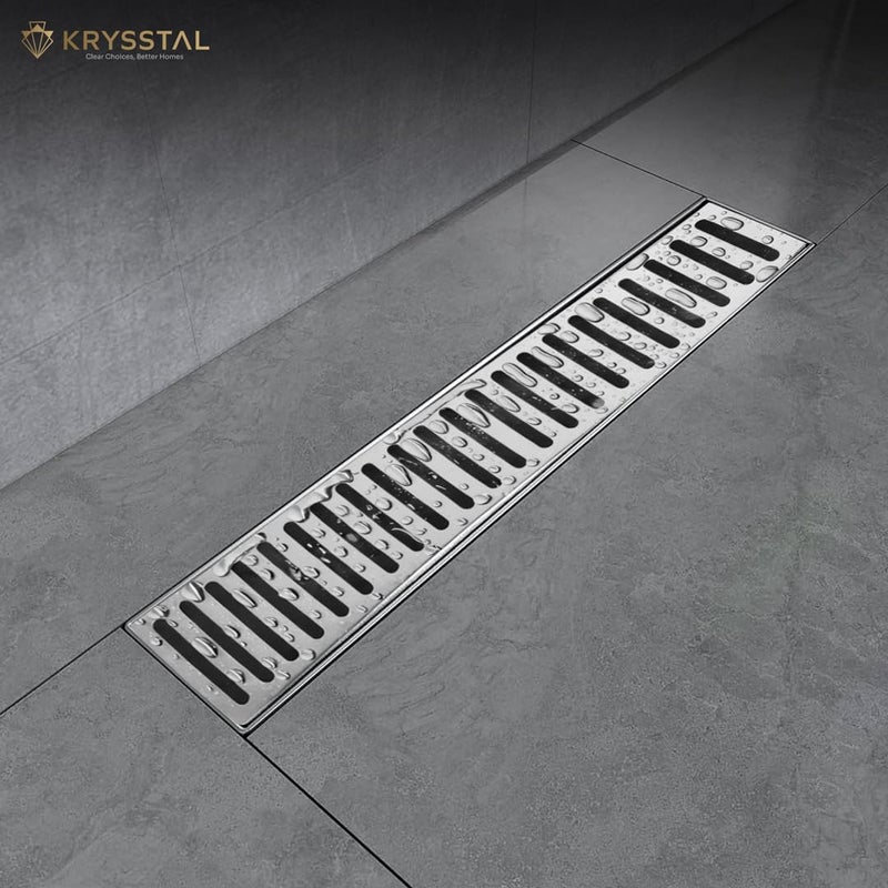 KRYSSTAL Vertiline 304-SS Shower Drain Channel (24x4 Inches) - Image 2