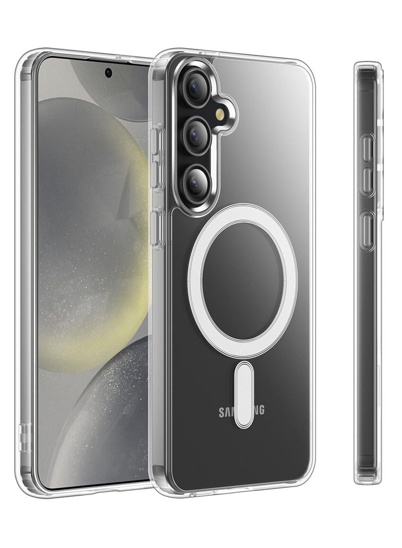 Samsung Galaxy S24 Case Cover Clear Magnetic Phone Case Compatible with Wireless Charging Transparent Case Designed for S24 5G 6.2-inch - Image 5