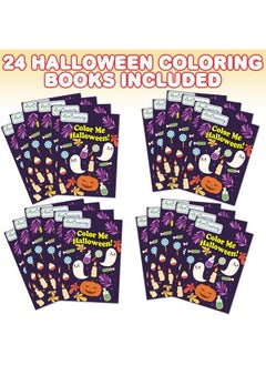 ArtCreativity Bulk 24 Pack Halloween Mini Coloring Book Kit Each Set Includes 1 Small Coloring Booklet & 4 Crayons Great Halloween Party Favors Halloween Gifts For Kids & Noncandy Halloween Treats  - Image 4