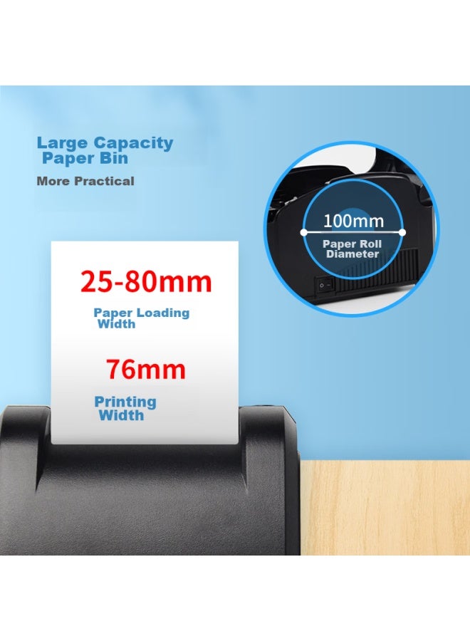 Gprinter Gp-3120tl Thermal Label Printer, Computer Usb Version, Adhesive Label Machine For Clothing Tags, Bubble Tea Shop Barcode Printer - Image 4