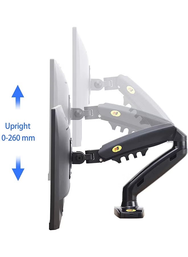 NB NORTH BAYOU Monitor Desk Mount Stand Full Motion Swivel Arm Gas Spring for 17in-30in Computer From 4.4lbs to 14.3lbs Black - Image 3