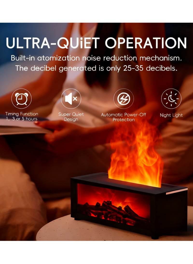 Y&D Diffuser with Dynamic Flame Effects Ultrasonic Essential with Remote Oil Aromatherapy 150ml Cool Mist Humidifier with Multiple Mist Mode Timer and Waterless Auto Off for Office Bedroom Home - Image 4