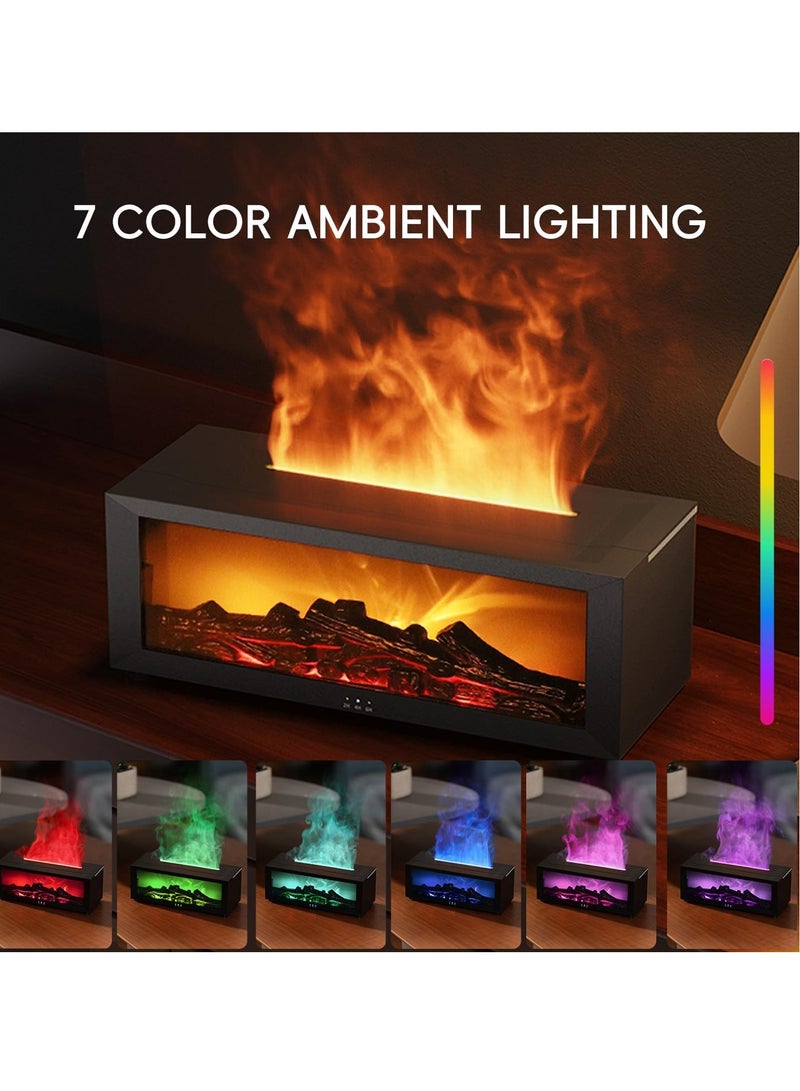 Y&D Diffuser with Dynamic Flame Effects Ultrasonic Essential with Remote Oil Aromatherapy 150ml Cool Mist Humidifier with Multiple Mist Mode Timer and Waterless Auto Off for Office Bedroom Home - Image 3