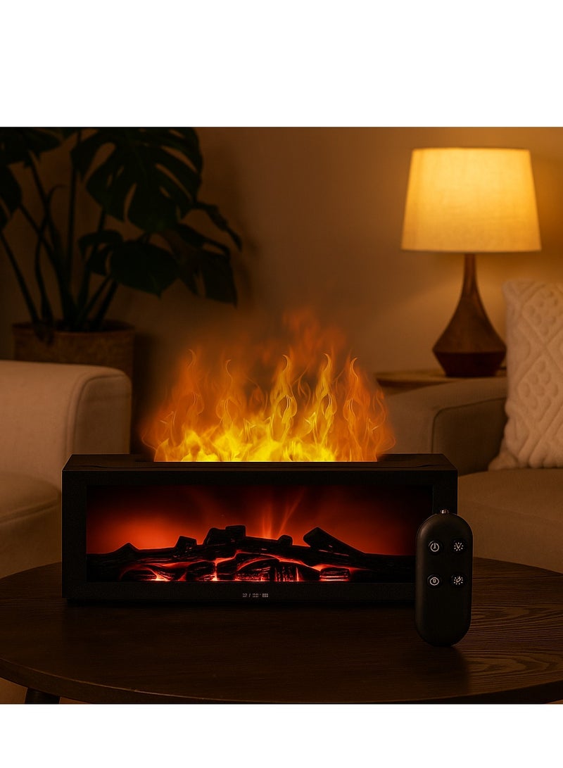 Y&D Diffuser with Dynamic Flame Effects Ultrasonic Essential with Remote Oil Aromatherapy 150ml Cool Mist Humidifier with Multiple Mist Mode Timer and Waterless Auto Off for Office Bedroom Home - Image 1