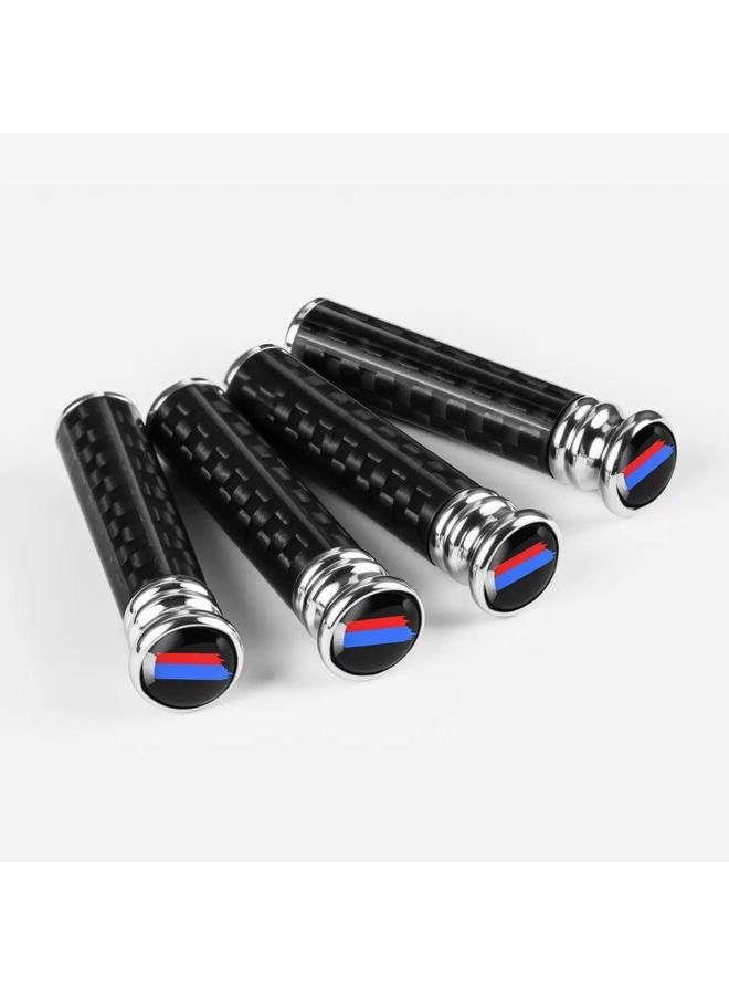 4 Pcs Car Door Lock Knobs Carbon Fiber Door Lock Bolt Pin Cover Stick Compatible with BMW 1 2 3 4 5 6 7 Series X1 X2 X3 X4 X5 X6 X7 Accessories, QD4SD001 - Image 2