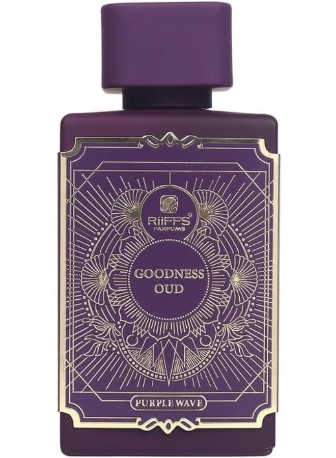 RiiFFS Goodness Oud Purple Wave Perfume For Men & Women | Long-Lasting Eau De Parfum | Luxurious Unisex Fragrance with Raspberry, Saffron, Leather & Vanilla – Perfect for Gifting, 100ml - Image 3