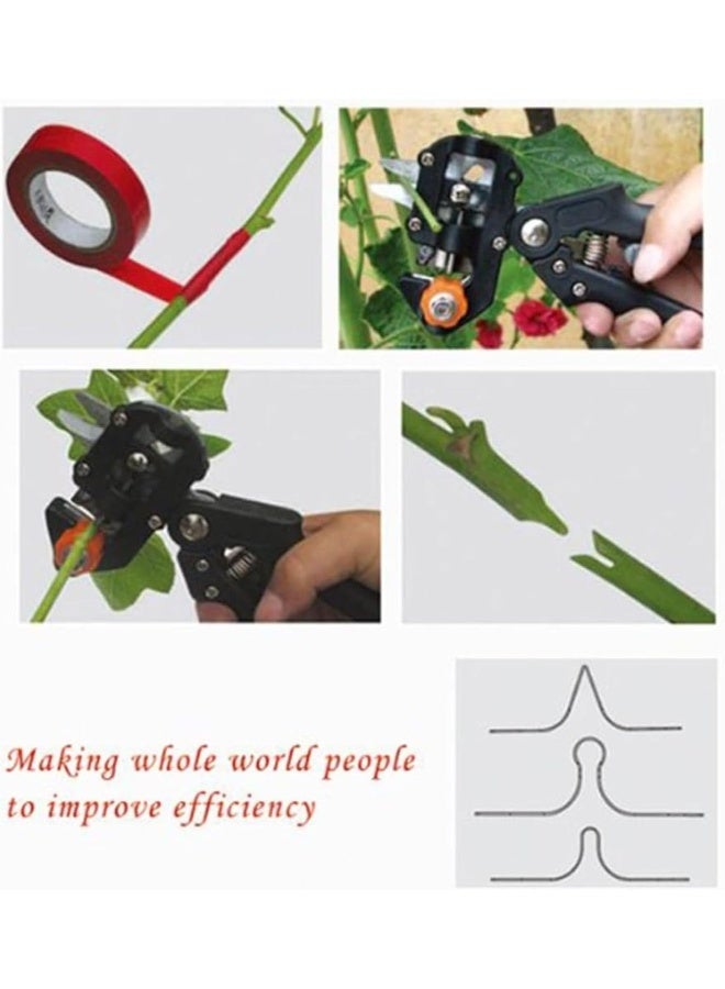 HASANAT ESSENTIALS مقص تطعيم هسانات إيسينشالز مع قاطع مدمج - أداة تقليم احترافية لتطعيم الأشجار المثمرة، الكروم وقطع الفروع - Image 4