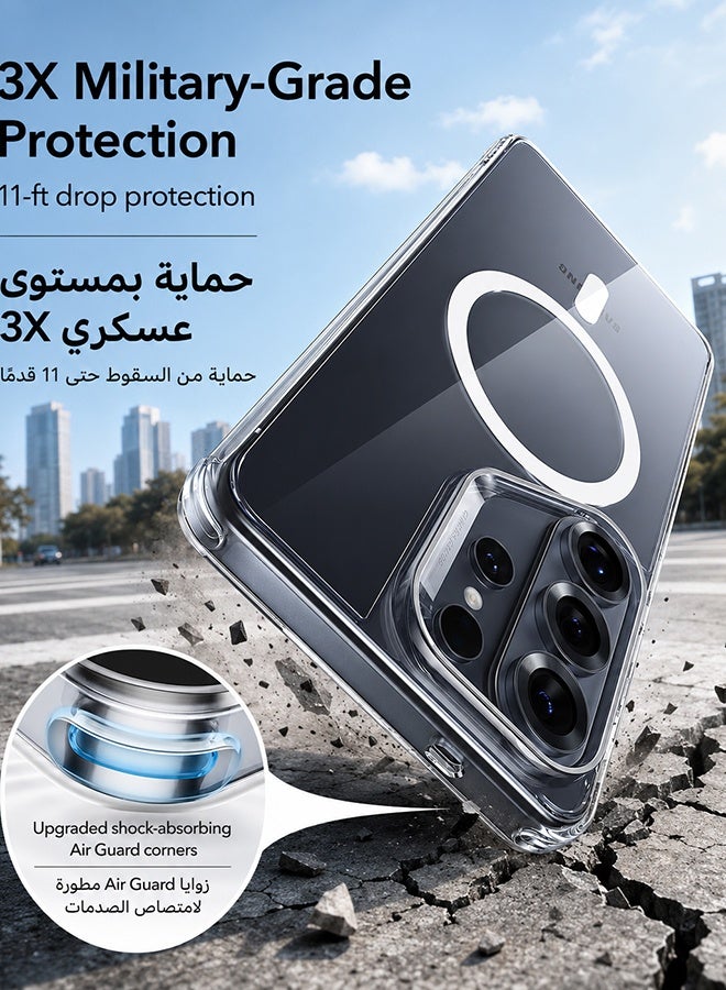 ESR Clear Case for Samsung Galaxy S26 Ultra – MagSafe Compatible, Military-Grade Protection (Classic Hybrid) clear - Image 3