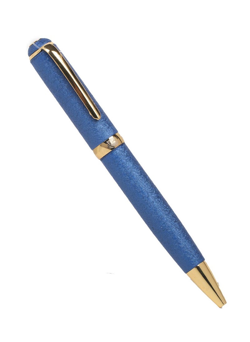 RS Men's RS pen in blue and gold metal with blue ballpoint  - Image 1